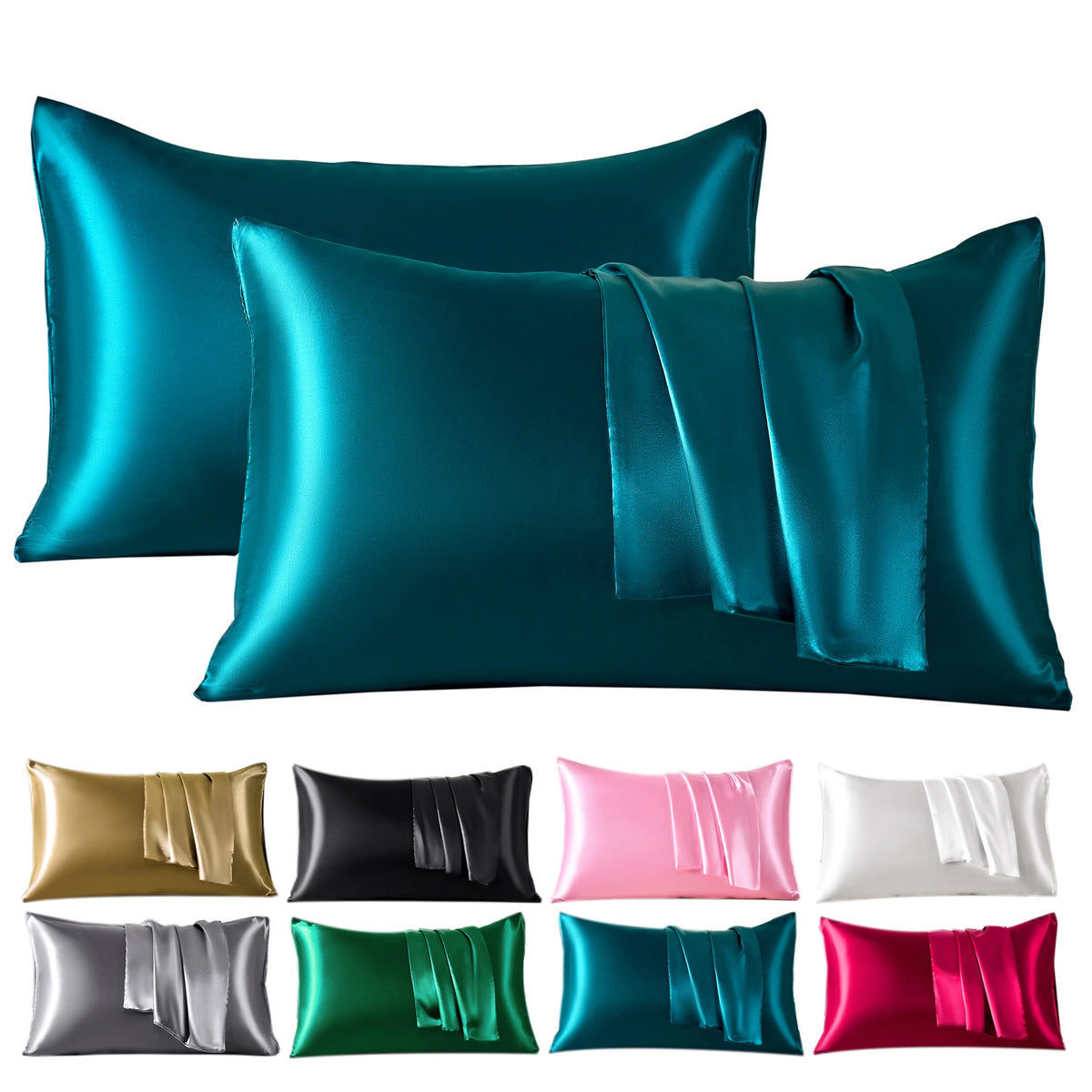 Mist Satin Pillowcase, Pair